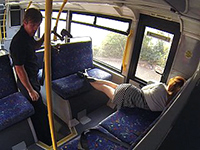 Sleepy Babe Woken And Banged In The Public Bus