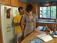 Sexy Mom Sarah Palin Gets Hard Fucking In The Kitchen
