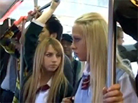Blonde Girls Fucked In A Full Crowded Bus On Their Way To School