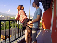 Naughty Russian Gf Gets Surprisingly Banged On The Balcony